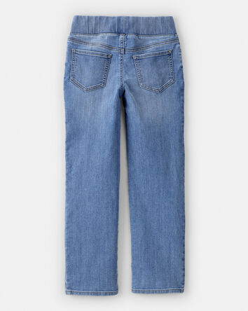 Girls Denim Pull-On Jeans - Blue, 