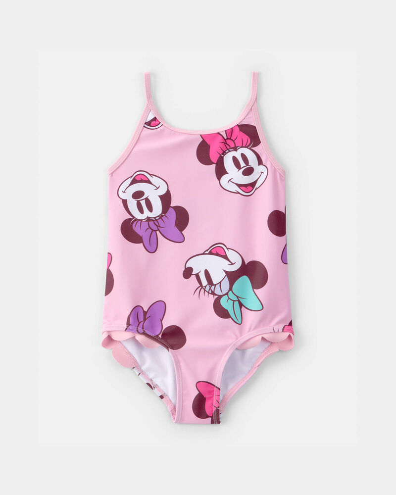 Toddler Girl Disney&copy; Minnie Mouse 1-Piece Swimsuit - Pink, image 1 of 3 slides