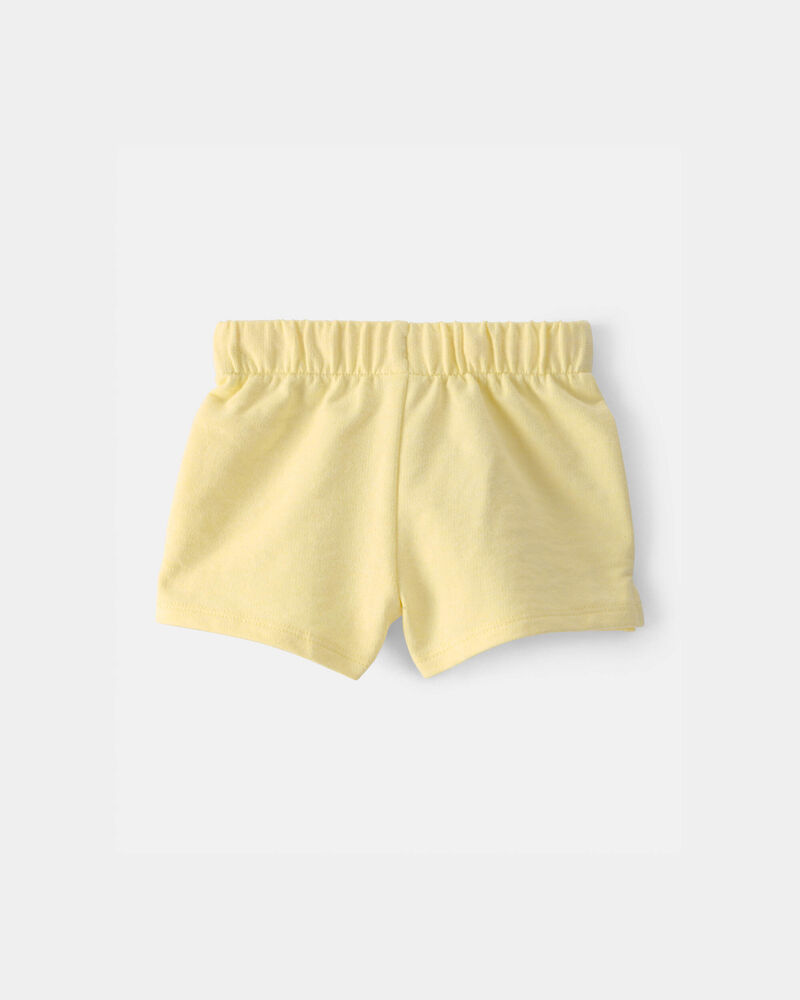 B&eacute;b&eacute; fille - Short en jersey bouclette - Jaune, image 2 sur 3 diapositives