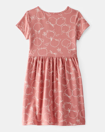 Girls Apple Print Dress, 