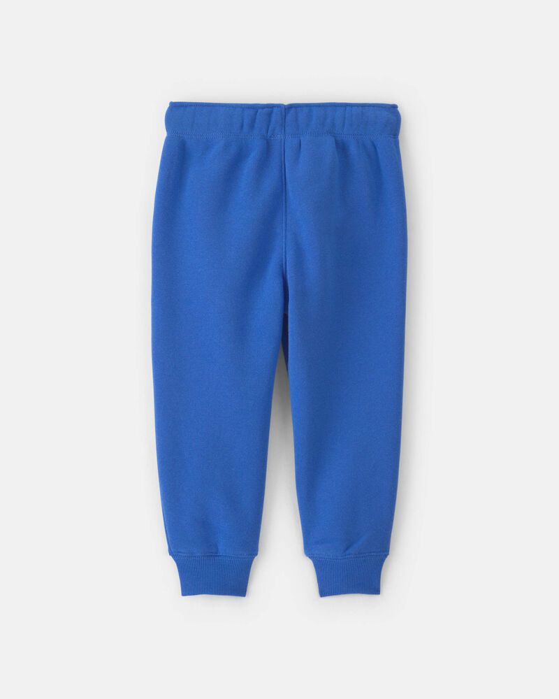 Toddler Boy Fleece Joggers - Blue, image 2 of 4 slides