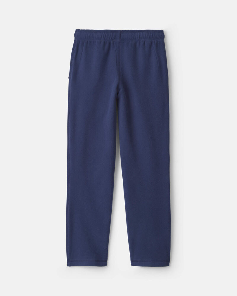 Boys Microfleece Wide-Leg Pants - Navy Blue, image 2 of 4 slides