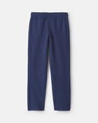 Boys Microfleece Wide-Leg Pants - Navy Blue, image 2 of 4 slides