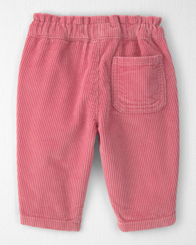 Baby Girl Organic Cotton Pull On Corduroy Pants, image 4 of 5 slides