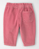 Baby Girl Organic Cotton Pull On Corduroy Pants, image 4 of 5 slides