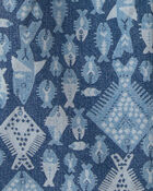 Tout-petit gar&ccedil;on - Short &agrave; cordon de serrage &agrave; motif poisson - Bleu, image 3 sur 3 diapositives