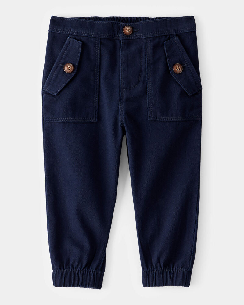 Bébé Pantalon de jogging en sergé d'uniforme - Bleu marine, image 3 sur 4 diapositives