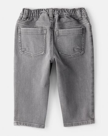 Baby Boy Tapered Washed Jeans - Grey, 