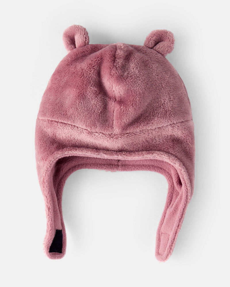 Baby Girl KOMBI Velboa Cozy Fleece Hat and Mitts Set Carter's