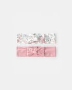 Baby Girl Butterfly Garden Headbands - Pink/Ivory, image 1 of 4 slides