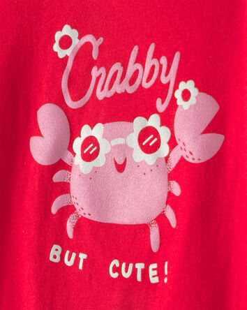 Tout-petit fille - T-shirt &agrave; imprim&eacute; crabe - Rouge, 