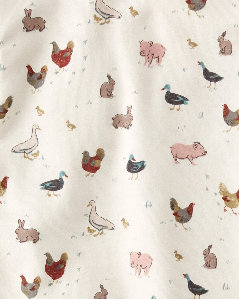 Toddler Organic Cotton Pajamas in Farm Friends, image 3 of 3 slides