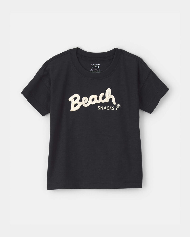 Toddler Boy 'Beach Snacks' Graphic Tee - Black, image 1 of 7 slides