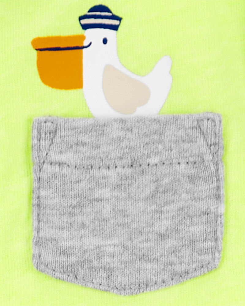 Baby Neon Pelican Snap-Up Romper, image 2 of 3 slides