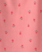 Girls Cherry Sleeveless Night Gown - Coral, image 2 of 3 slides
