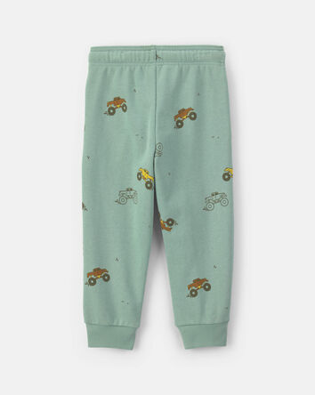 Toddler Boy Monster Truck Joggers - Green, 