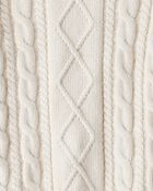 Toddler Organic Cotton Cable Knit Sweater, image 3 of 4 slides