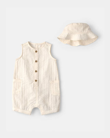 Baby Solid Romper - Ivory, 