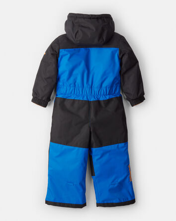 Baby Boy 1-Piece Taslan Color Block Snowsuit  Set - Blue, 