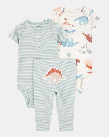 Baby Boy 3-Piece Dinosaur Little Character Set, 