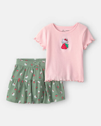 B&eacute;b&eacute; fille - Ensemble 2 pi&egrave;ces haut et jupe-short Hello Kitty&reg; , 