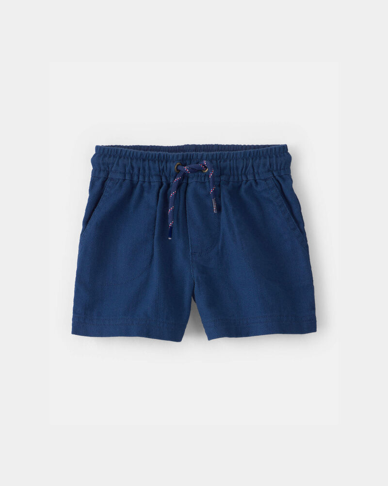 Baby Boy Twill Shorts - Blue, image 1 of 4 slides