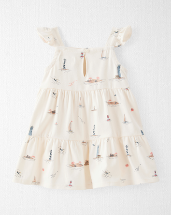 Baby Organic Cotton Coastal-Print Dress, 