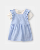 Baby Girl 2-Piece Jumper Dress Set - Blue, image 2 of 6 slides