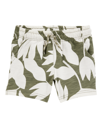 Baby Print Cotton Blend Shorts, 