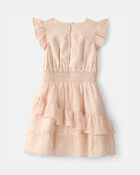 Girls Floral Smocked Dress - Pink, image 3 of 5 slides