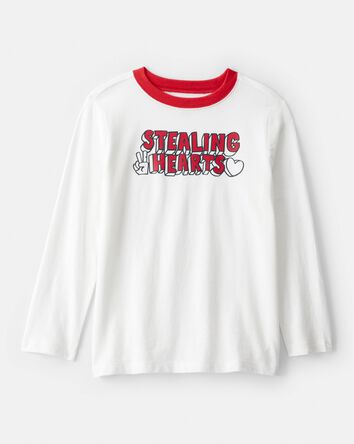 Boys Stealing Hearts Long-Sleeve Graphic Tee - Ivory, 