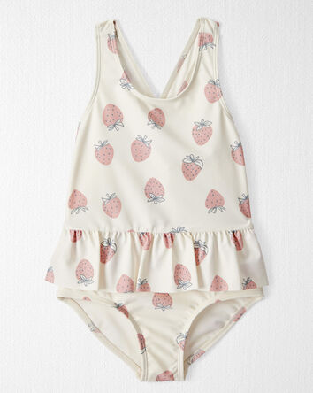 Toddler Recycled Strawberry-Print Swimsuit, 
