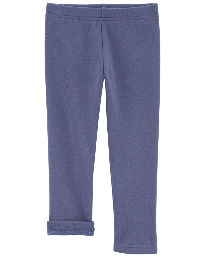 Blue Cozy Fleece Leggings