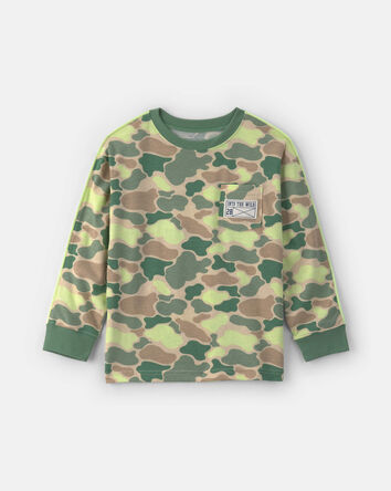 Gar&ccedil;ons - T-shirt manches longues &agrave; motif camouflage - Multicolore, 