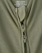 Baby Boy Solid 2-Way Zip PurelySoft Sleeper - Green, image 6 of 8 slides