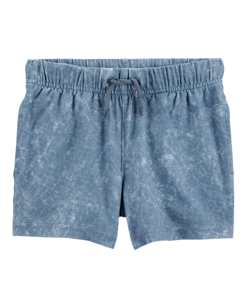 Enfant en bas âge Short à enfiler en tricot de couleur unie - Bleu, 