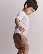 Toddler Relaxed Tee in Stripes- Blue/Purple, image 4 of 6 slides