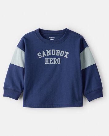B&eacute;b&eacute; gar&ccedil;on - T-shirt imprim&eacute; &agrave; manches longues Monster Truck - bleu marine, 