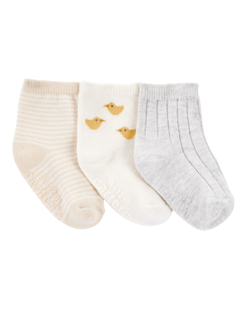 Baby 3-Pack Chick Ankle Socks, image 1 of 2 slides