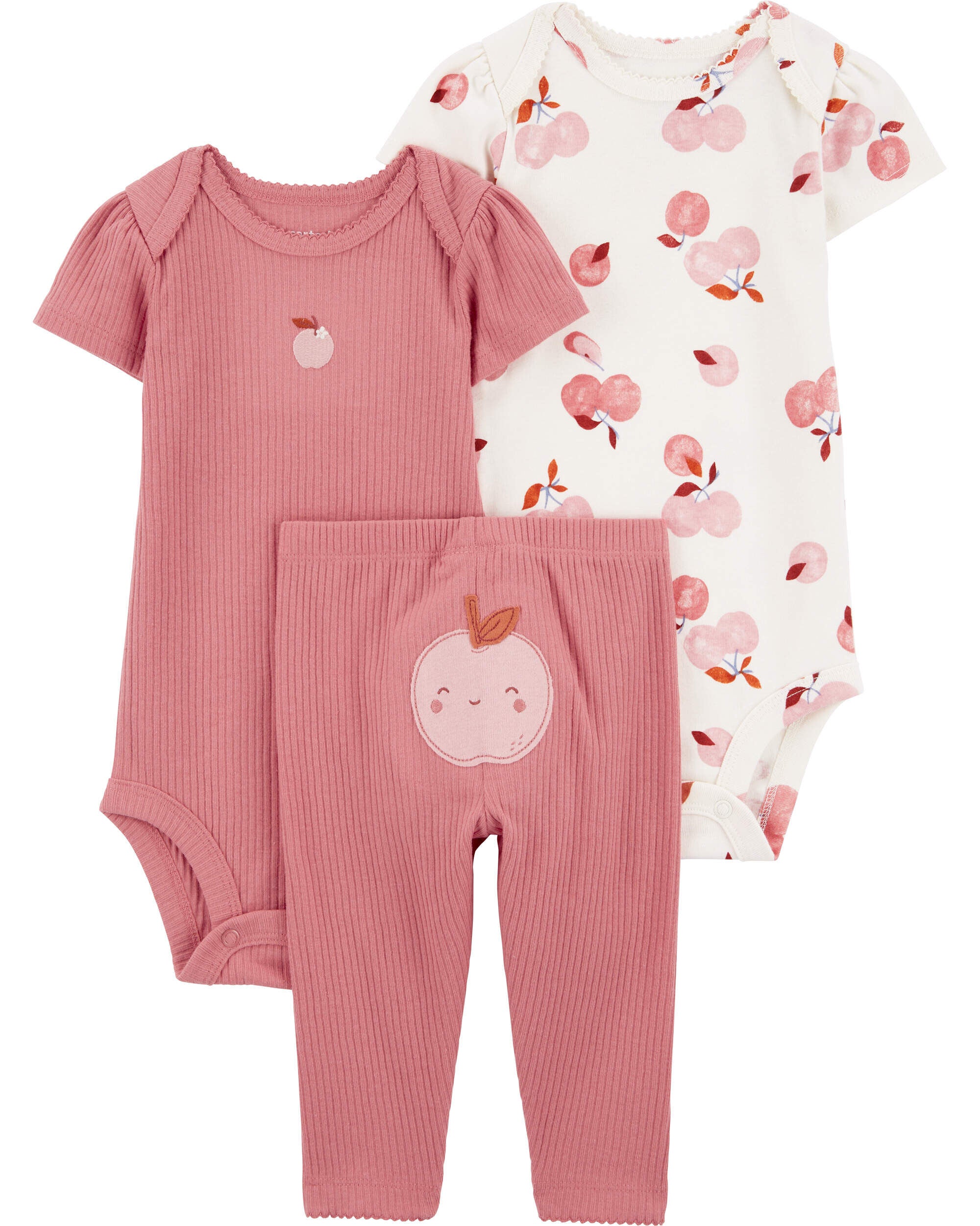 Baby 3 Piece Apple Print Little Character Set