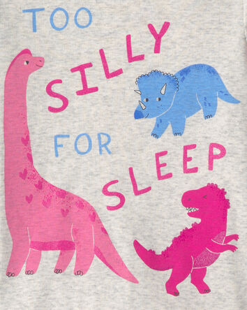 Toddler Girl 4-Piece Dino Heart Cotton Snug Fit Pyjama Set - Pink, 