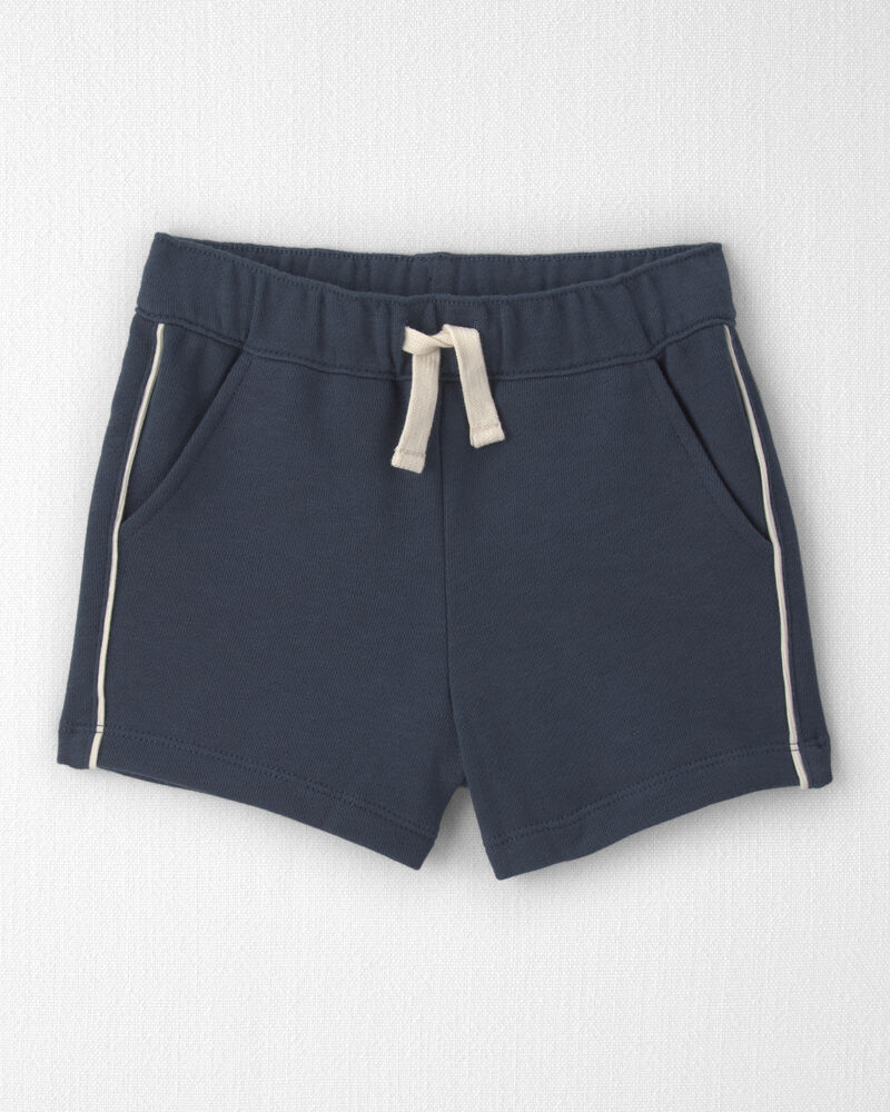 Toddler 2-Piece Organic Cotton Pullover & Short Set in Navy, image 2 of 5 slides