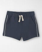 Toddler 2-Piece Organic Cotton Pullover & Short Set in Navy, image 2 of 5 slides