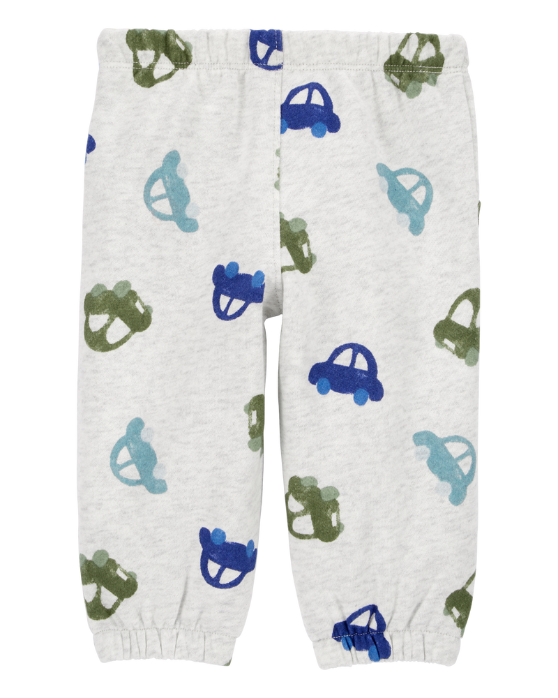 Bébé Pantalon à enfiler en molleton imprimé voiture, image 2 sur 4 diapositives