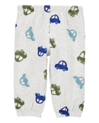 Bébé Pantalon à enfiler en molleton imprimé voiture, image 2 sur 4 diapositives