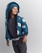 Toddler Squish Hooded Puffer Jacket - Deep Teal, image 5 of 7 slides