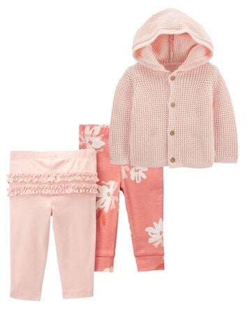 Baby 3-Piece Cardigan Set, 