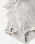 Baby 2-Pack Organic Cotton Rib Mock Neck Bodysuits, image 2 of 4 slides