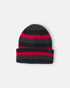 Boys Kombi Stripy Beanie Hat - Red, image 1 of 2 slides