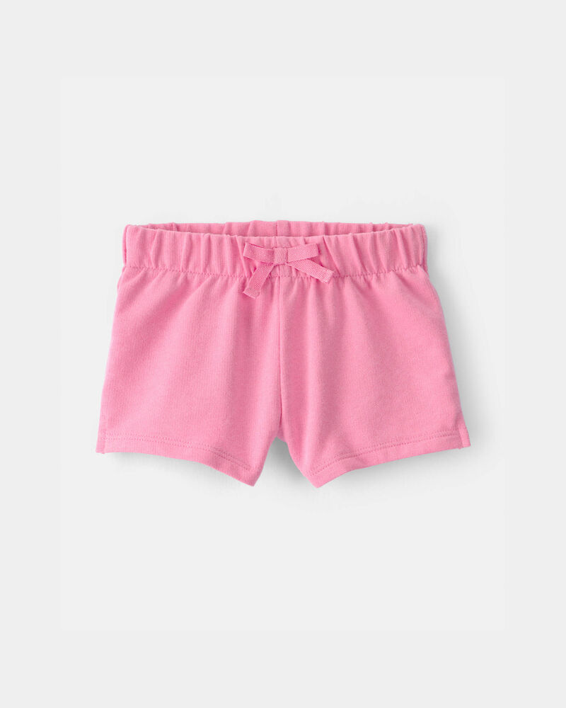 Baby Girl French Terry Shorts - Pink, image 1 of 4 slides